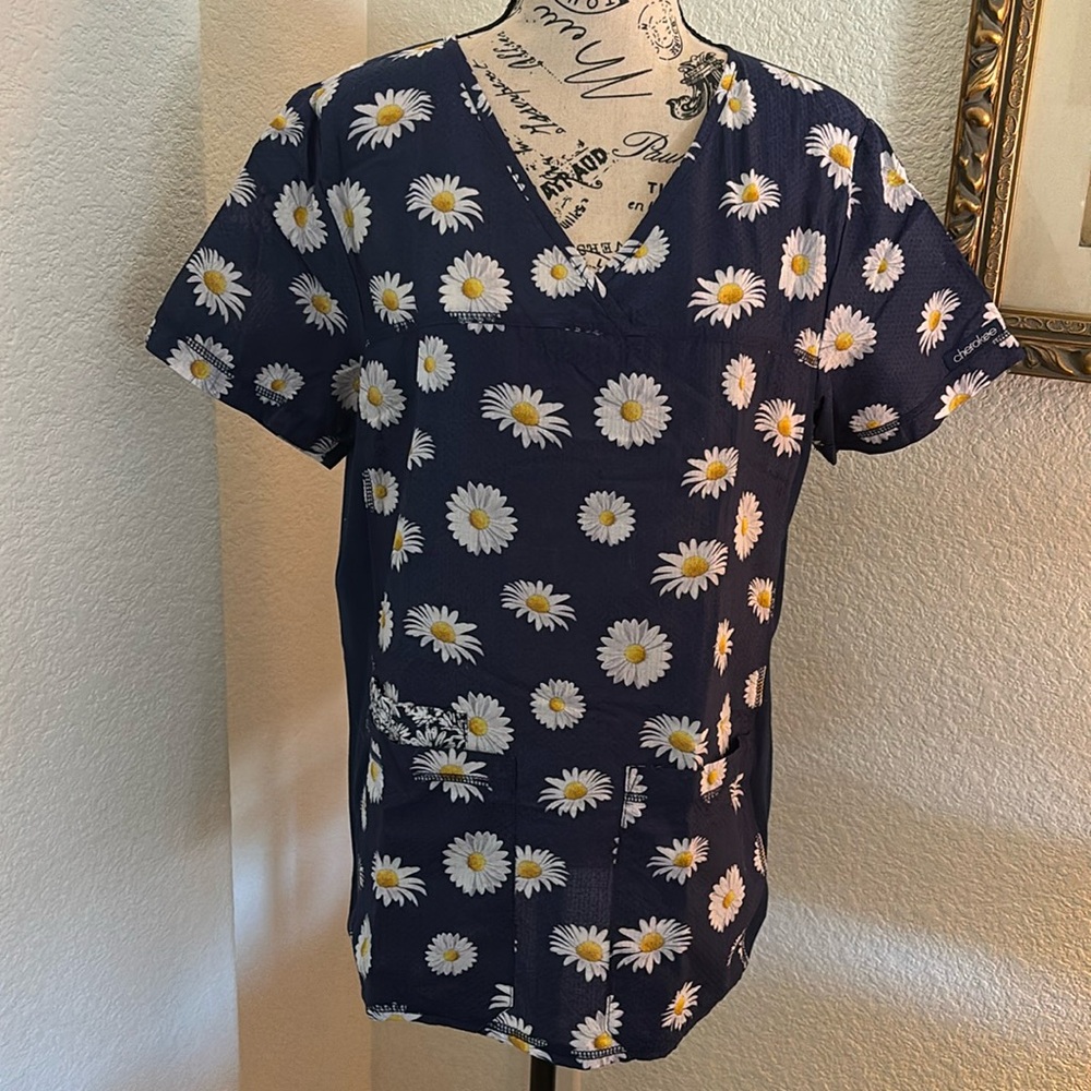 Cherokee Navy Blue Floral Women's Top